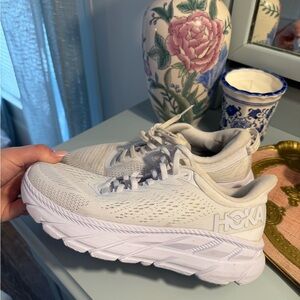 Hoka White Athletic Sneakers